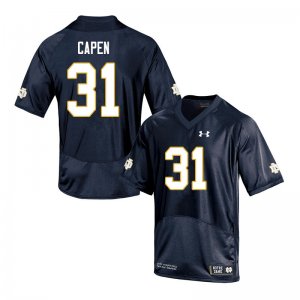 Notre Dame Fighting Irish Men's Cole Capen #31 Navy Under Armour Authentic Stitched College NCAA Football Jersey ZDQ2799CJ
